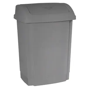 Odpadkový kôš Swing 25 l strieborný vyobraziť