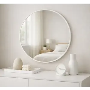 Okrúhle dekoratívne zrkadlo FI80 WHITE vyobraziť