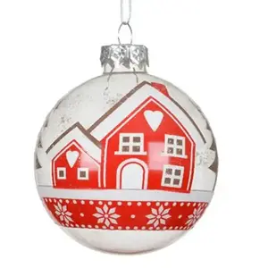 Vianočná sklenená guľa 8 cm priehľadná 9129686 vyobraziť