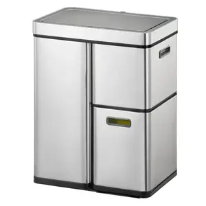 Odpadkový kôš Eko Mirage plus 30+15+15l inox 933860 vyobraziť