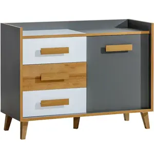 Komoda W6 Werso Riviera/Biely/Antracit vyobraziť