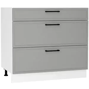 Kuchynská skrinka Emily D90PC S/3 Dast Grey vyobraziť