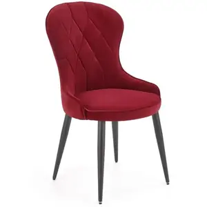 Stolička K366 Velvet/Kov Bordová vyobraziť