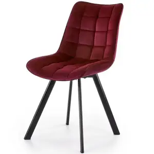 Stolička K332 Velvet/Kov Bordová vyobraziť