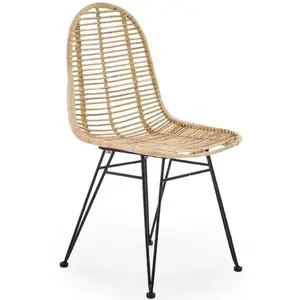 Stolička K337 Ratan/Kov Natural vyobraziť