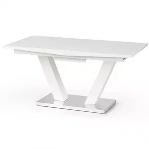 Rozkladací stôl Vision 160/200x90cm Mdf/Oceľ – Biely vyobraziť
