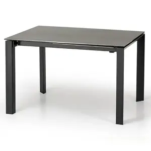 Rozkladací stôl Horizon 120/180x85cm keramika/oceľ – humo/čierna vyobraziť