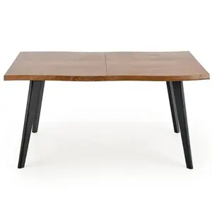 Rozkladací stôl Dickson 120/180x80cm Mdf/Drevo – Dub Naturalny/Čierna vyobraziť