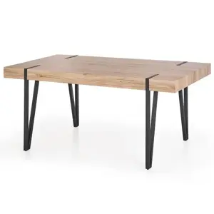 Stôl Yohann 170 Mdf/Oceľ – Dub San Remo/Čierna vyobraziť