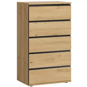 Komoda Naxos 5s dub artisan/dub artisan čierna mat vyobraziť