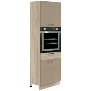 Kuchynská skrinka Premio 20D sonoma/cappuccino lesk vyobraziť