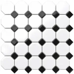 Mozaika Octagon White Classic Mat 29, 3/29, 3 vyobraziť