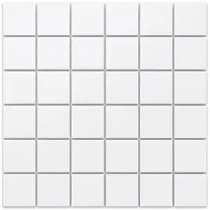 Mozaika Square White Mat 30/30 vyobraziť