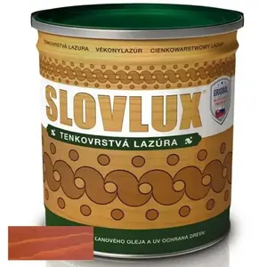 Slovlak Slovlux Tenkovrstvová lazúra červený smrek 0, 7 l vyobraziť