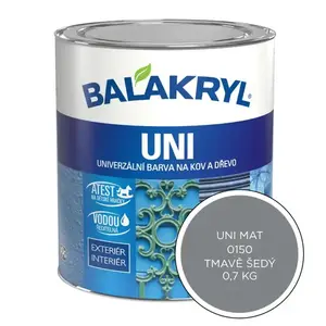 Balakryl Uni Mat 0150 tmavosivý 0, 7kg vyobraziť