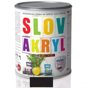 Slovlak Slovakryl Mat 0199 Čierna 0, 75kg vyobraziť