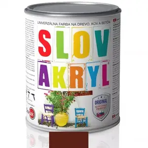 Slovlak Slovakryl Mat 0230 Hnedá 0, 75kg vyobraziť