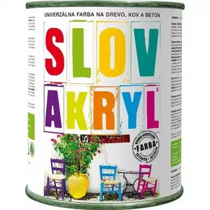Slovakryl Základná farba mat biela 0, 75 kg vyobraziť