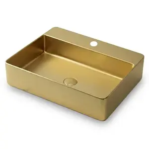 Umývadlo na dosku Rectangle gold 1/0 vyobraziť