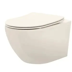 Závesná WC misa Carlo Mini Rimless Ecru vyobraziť