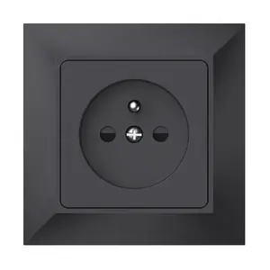 Zásuvka 2p+z MILA BLACK vyobraziť