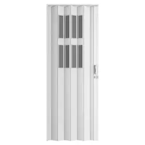 Zhrňovacie dvere PVC Modena Off-White vyobraziť