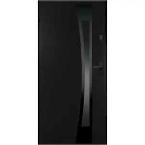 Dvere vchodové Asteria 90 L tmavý antracit čierna inox/grafitové vyobraziť