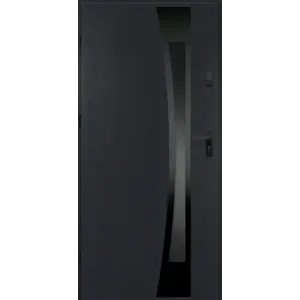 Dvere vchodové Asteria 90 L antracit čierna inox/grafitové vyobraziť