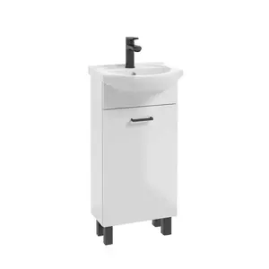 Kúpeľňová skrinka s umývadlom Novelty 40 cm biela vyobraziť