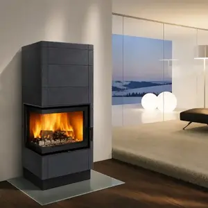 Pec oceľovo-kachľová Erfurt ľavý onix 10 kW vyobraziť