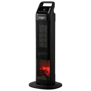 Stĺpový teplovzdušný ventilátor s efektom krbu RN-01-005 vyobraziť