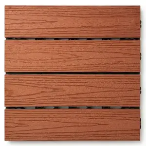 Terasová dlaždica WPC - drevená štruktúra Teak 300x300 mm vyobraziť