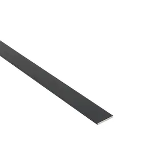 Profil plochý hliník čierny brúsený 20x2mm 1m vyobraziť