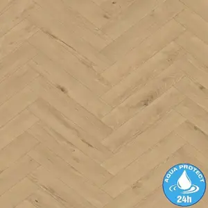 Laminátová podlaha vodeodolná Dub Smoked Montanara 8mm AC5 Herringbone K850 vyobraziť