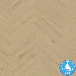 Laminátová podlaha vodeodolná Dub Blonde Montanara 8mm AC5 Herringbone K847 vyobraziť