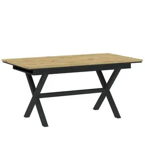Stôl X 160-200x90 artisan/čierna vyobraziť