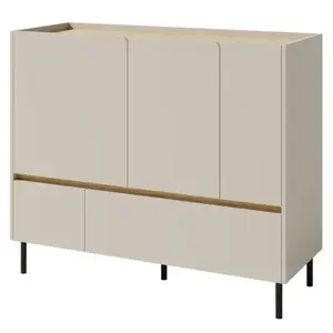 Komoda Luca LC8 2S3D béžová/dub vyobraziť