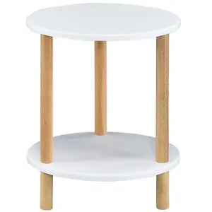 Konferenčný Stolík Gc7405 35x35x43 Biela/Prírodná vyobraziť