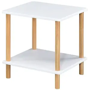 Konferenčný Stolík Gc7404 40x40x45 Biela/Prírodná vyobraziť