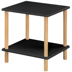 Konferenčný Stolík Gc7404 40x40x45 Čierna/Prírodná vyobraziť