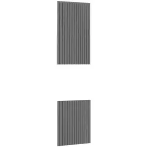 Čelo skrinky Luxeo F14-D60PWN ryfla dark grey vyobraziť