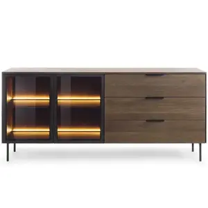 Komoda Lumi C 181 2d3s + Led Dub Dunin + Čierna vyobraziť