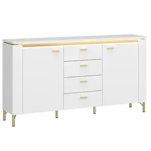 Komoda Lazio LAZK02 U008/U080 2D4S biela/biela alpský vyobraziť
