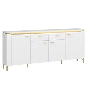 Komoda Lazio LAZK03 U008/U080 4D2S biela/biela alpský vyobraziť