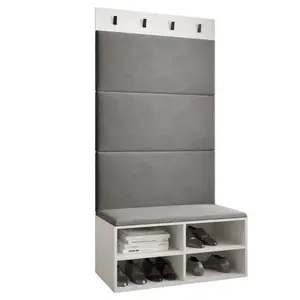Predsieňový nábytok Miro biela panel sivý vyobraziť