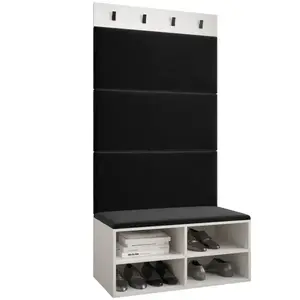 Predsieňový nábytok Miro biela panel čierna vyobraziť
