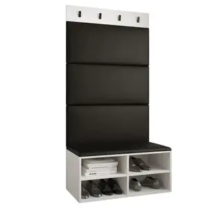 Predsieňový nábytok Miro biela panel čierna eco vyobraziť