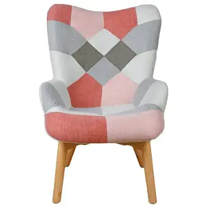 Kreslo Maddie ružová patchwork vyobraziť