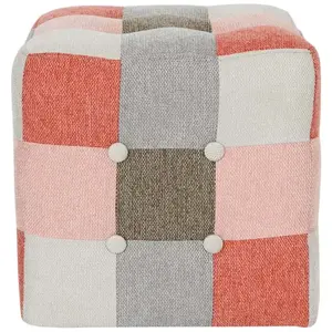 Taburetka Maddie ružová patchwork vyobraziť