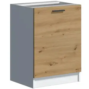 Kuchynská skrinka Economic D60 biela/artisan vyobraziť